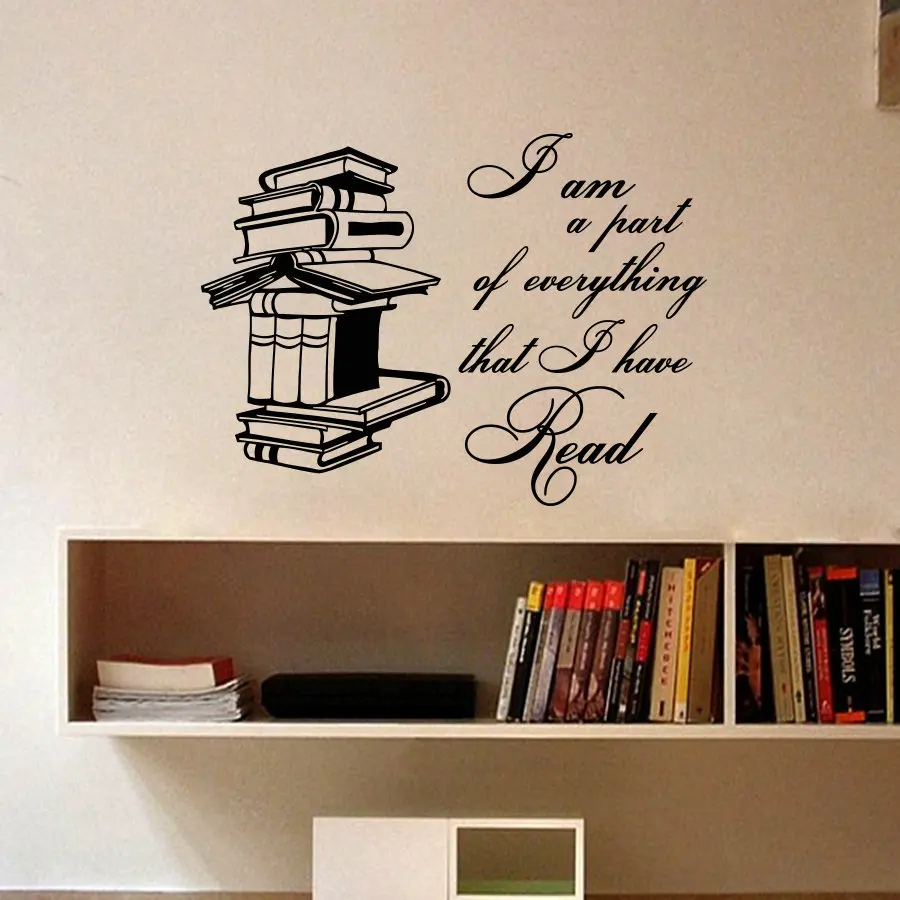 Наклейка на стену I Am A Part of Have Read Quote Books виниловые наклейки окна для читальной