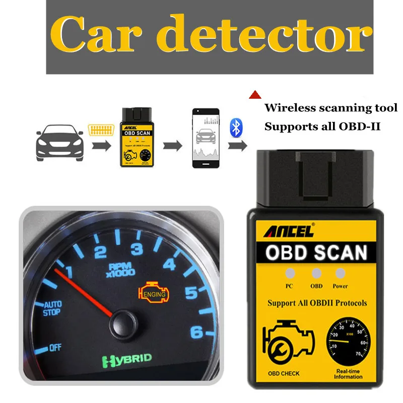 Car OBD2 Auto-Detector Diagnostic Tool Mini ELM 327 V1.5 Bluetooth Scanner Code Reade Scanning ECU Adapter 1PC
Car OBD2 Auto-Detector Diagnostic Tool Mini ELM 327 V1.5 Bluetooth Scanner Code Reade Scanning ECU Adapter 1PC