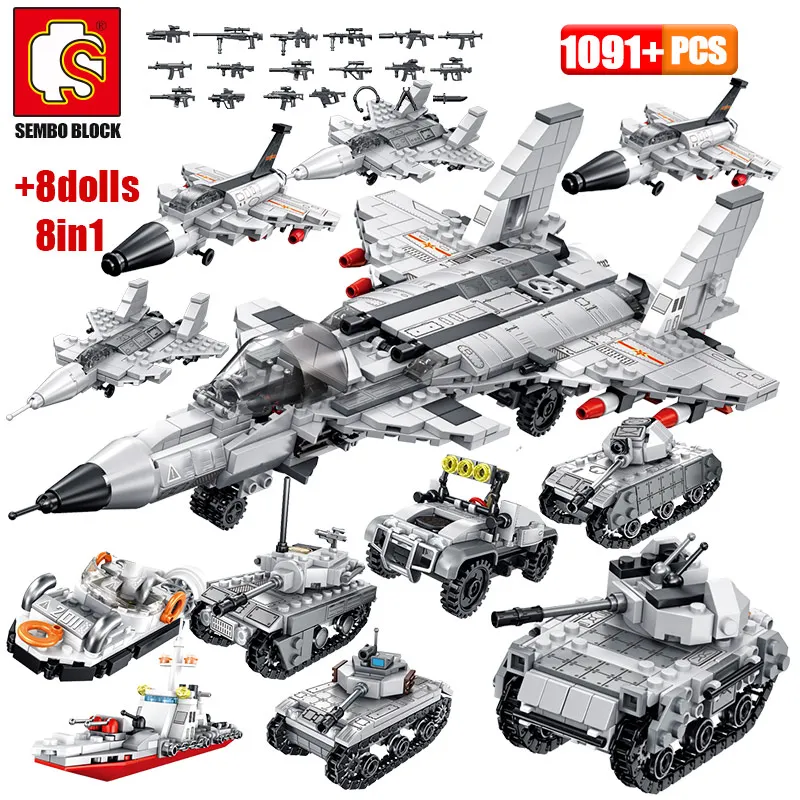SEMBO Military Armoured Vehicle Tank Model Building Blocks WW2 City Police Antiaircraft Warship Figures Bricks Kids Toys
SEMBO Military Armoured Vehicle Tank Model Building Blocks WW2 City Police Antiaircraft Warship Figures Bricks Kids Toys