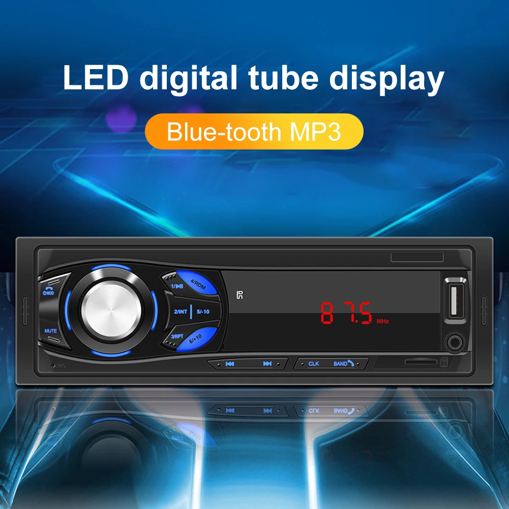Автомобильное радио MP3 аудио 12 в Bluetooth-совместимый стереоплеер FM AUX/USB/TF In Dash