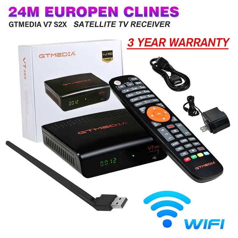 Gtmedia DVB-S2 V7S2X HD Satellite Decoder 1080P DVB-S2 GT Media V7S HD H.265 TV Box Powered by v7 Remote Control
Gtmedia DVB-S2 V7S2X HD Satellite Decoder 1080P DVB-S2 GT Media V7S HD H.265 TV Box Powered by v7 Remote Control