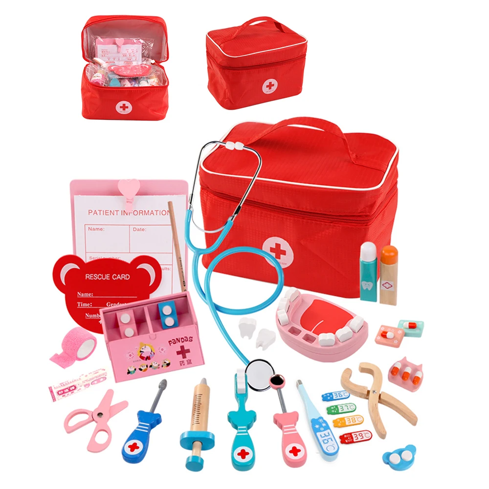 Doctor Pretend Play Children's Toys For Boys Cosplay Simulation Doctor Play Set Wooden Simulation Medicine Box Girl Toys
Doctor Pretend Play Children's Toys For Boys Cosplay Simulation Doctor Play Set Wooden Simulation Medicine Box Girl Toys