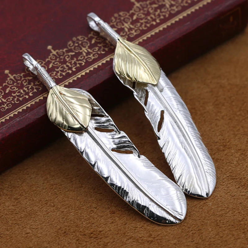 S925 Sterling Silver Jewelry Fashion Takahashi Goro Simple Plain Silver Feather Men and Women Pendant
S925 Sterling Silver Jewelry Fashion Takahashi Goro Simple Plain Silver Feather Men and Women Pendant