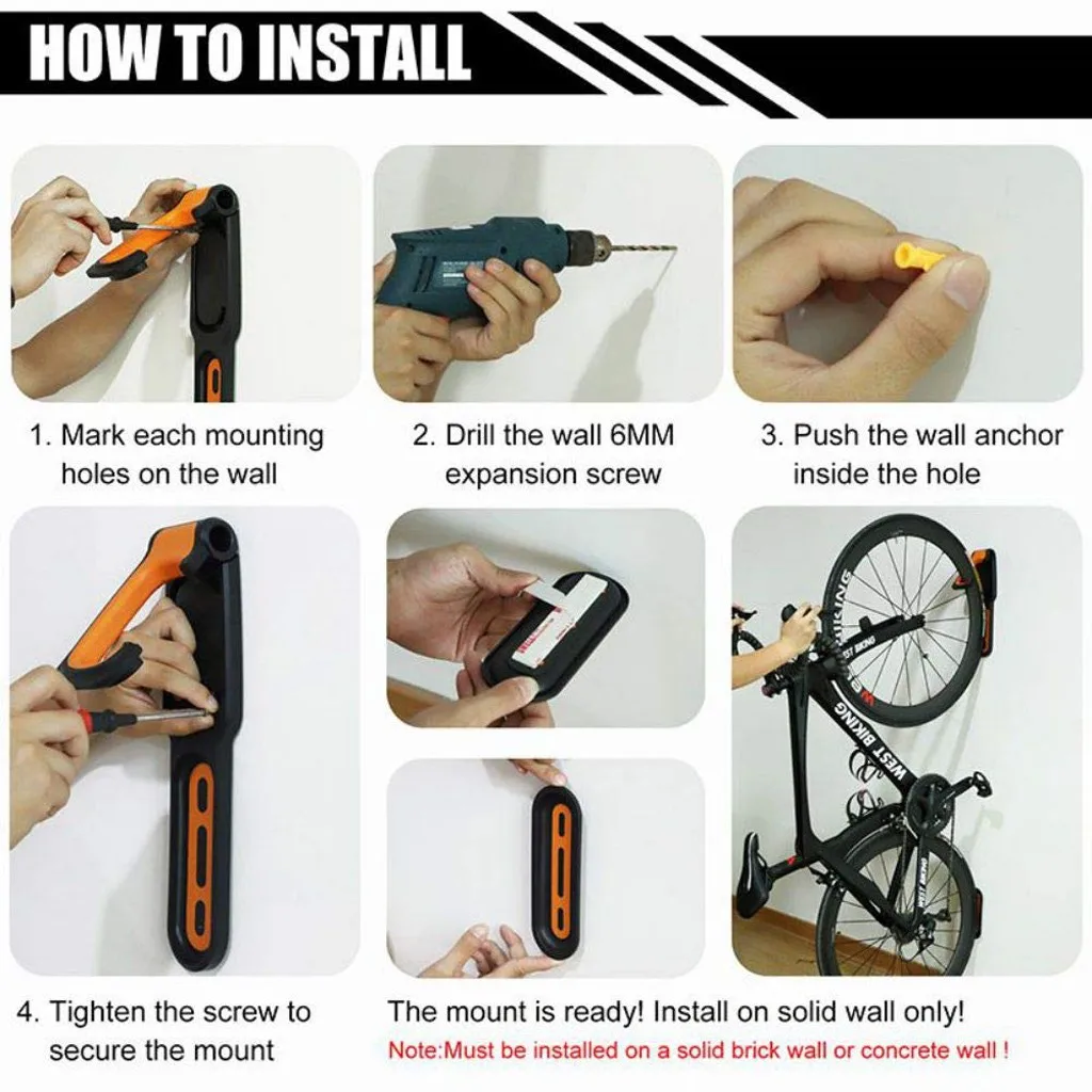 Bicycle Practical Hanging Stand Wall Cycle Storage Bike Rack Saving Stand Mounted Storage Rack Hanger Necessary Cycling Supplies
Bicycle Practical Hanging Stand Wall Cycle Storage Bike Rack Saving Stand Mounted Storage Rack Hanger Necessary Cycling Supplies