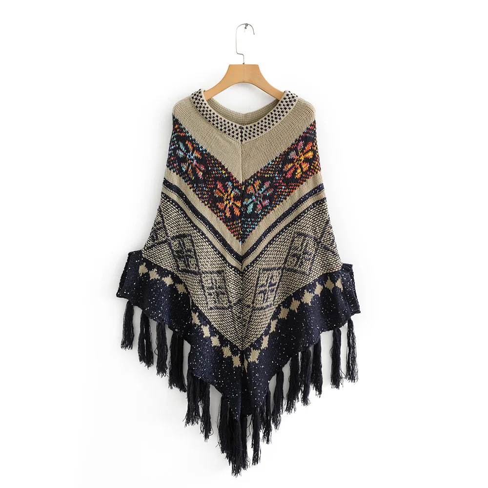 Women's Color Block Shawl Wrap Open Front Poncho Cape Women Tassel Poncho Capes Pullover Sweater Knitted Capes for Women Cloak
Women's Color Block Shawl Wrap Open Front Poncho Cape Women Tassel Poncho Capes Pullover Sweater Knitted Capes for Women Cloak