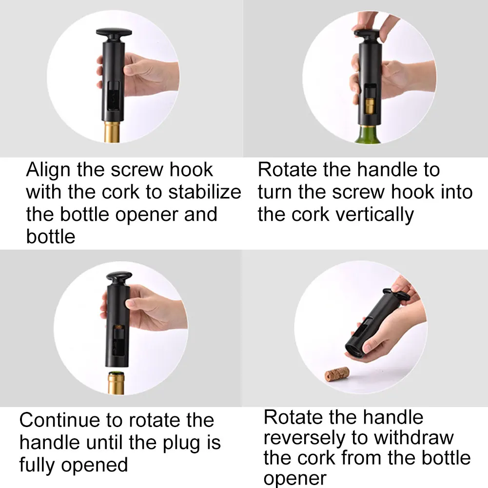 Manual Wine Bottle Opener Corkscrew Portable Spiral Pull Cork Remover Screwer Household Foil Cutter Opener Kitchen Corkscrew 
Manual Wine Bottle Opener Corkscrew Portable Spiral Pull Cork Remover Screwer Household Foil Cutter Opener Kitchen Corkscrew