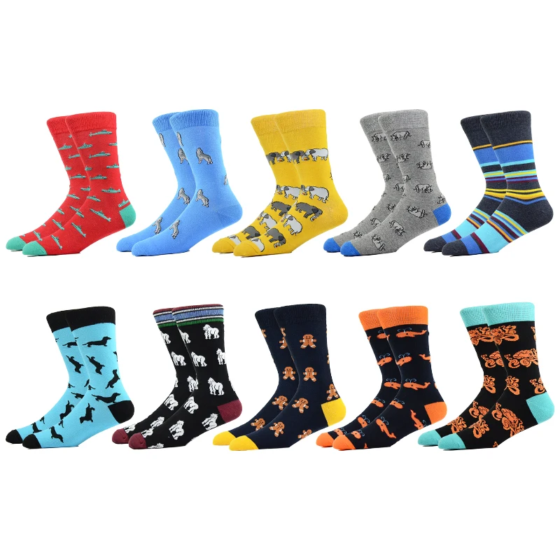 10 PairS/Combed Cotton Happy Funny Socks Man Design Pepper Music Egg Burger Dinosaur Penguin Cactus Neutral Socks Hip Hop
10 PairS/Combed Cotton Happy Funny Socks Man Design Pepper Music Egg Burger Dinosaur Penguin Cactus Neutral Socks Hip Hop