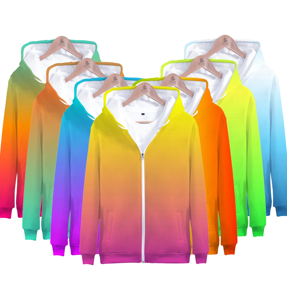 Green Zipper Hoodies Men's Sweatshirts Custom Colourful Gradient Hoodie Men/Women Solid Color Hooded Boy/Girls 3D Zip Coats
Green Zipper Hoodies Men's Sweatshirts Custom Colourful Gradient Hoodie Men/Women Solid Color Hooded Boy/Girls 3D Zip Coats