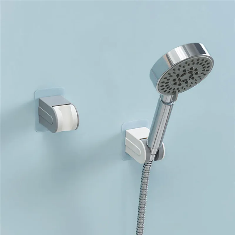 

Wall Mounted Showerhead Holder Bathroom Shower Head Fixed Seat Support Adjustable Punch Free Shower Head Base Household