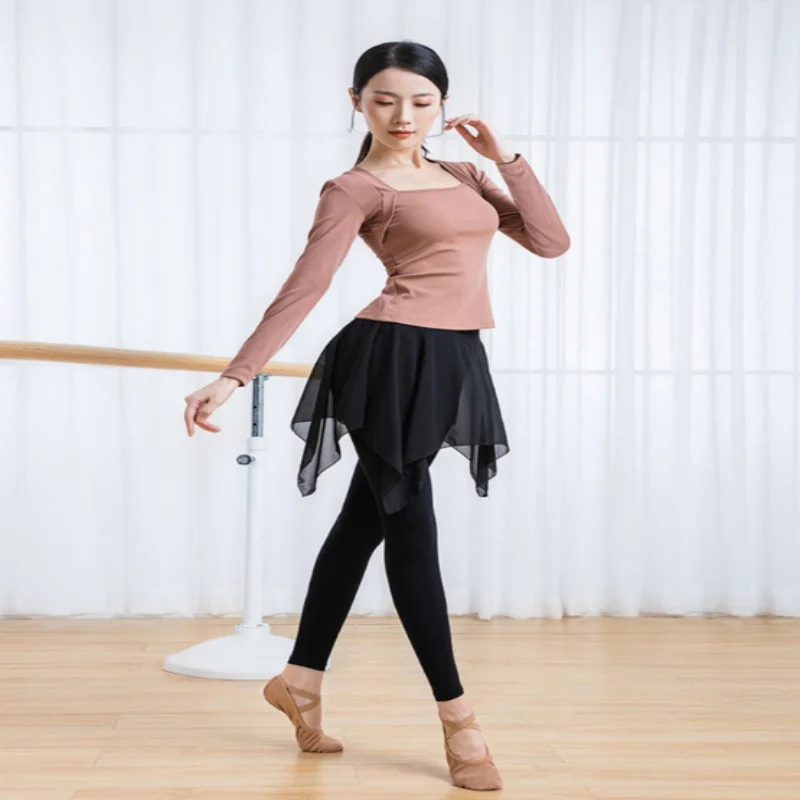 Ballet Dancing Costume Fashion Sexy Women Dance Practice Clothing Square-neck Long Sleeve Blouse Skirt Pants Suit
Ballet Dancing Costume Fashion Sexy Women Dance Practice Clothing Square-neck Long Sleeve Blouse Skirt Pants Suit