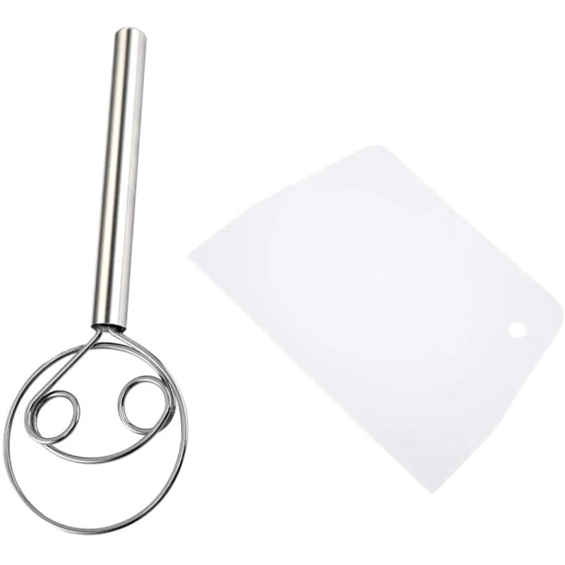 A Set Of 2 304 Stainless Steel Whisk Set, Manual Flour Whisk, Egg Whisk, Cream Whisk, Stirring Stick, Dough Cutter
A Set Of 2 304 Stainless Steel Whisk Set, Manual Flour Whisk, Egg Whisk, Cream Whisk, Stirring Stick, Dough Cutter
