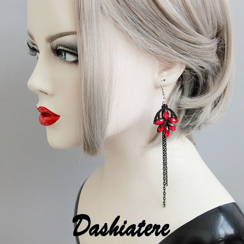 Aesthetic Chain Long Tassel Dangle Earrings Gothic Sexy Earings Fashion Faux Red Crystal Jewelry Halloween Women Accessories
Aesthetic Chain Long Tassel Dangle Earrings Gothic Sexy Earings Fashion Faux Red Crystal Jewelry Halloween Women Accessories