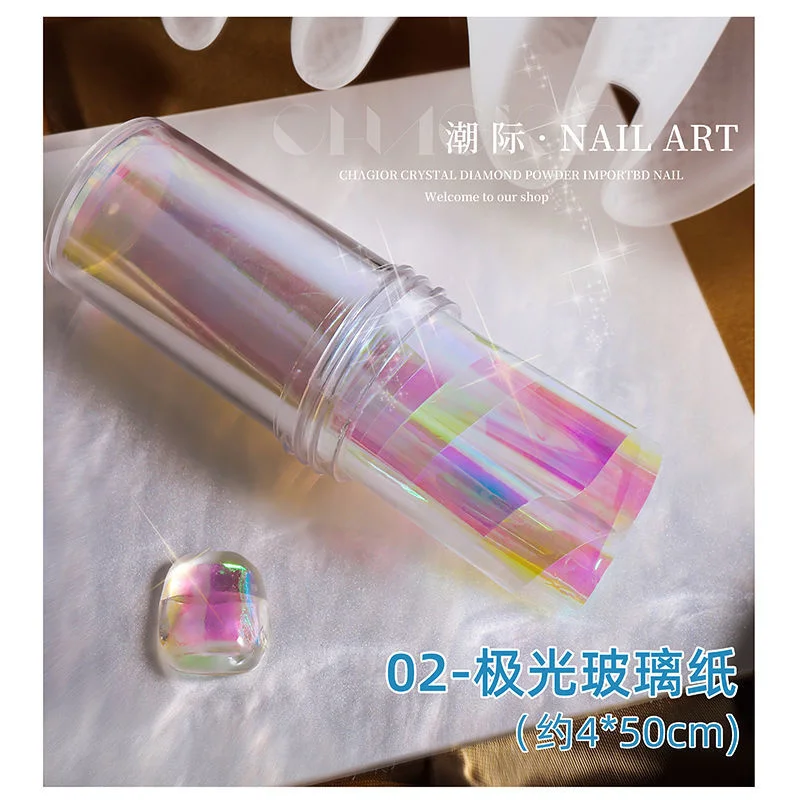 1PCS Size 4x50cm Ice cellophane of the year 2021 laser Aurora manicure mirror sticker colorful candy nail decoration
1PCS Size 4x50cm Ice cellophane of the year 2021 laser Aurora manicure mirror sticker colorful candy nail decoration