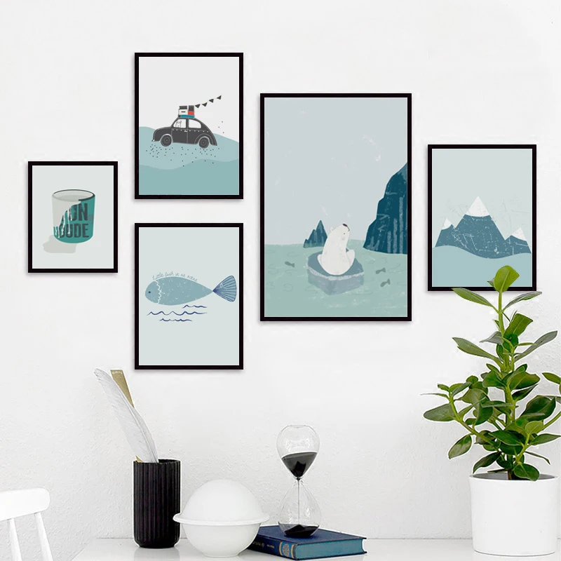 Nordic Simple Kawaii Little Arctic Bears and Fish A4 Canvas Painting Art Print Poster Picture Home Wall Decor Mural
Nordic Simple Kawaii Little Arctic Bears and Fish A4 Canvas Painting Art Print Poster Picture Home Wall Decor Mural
