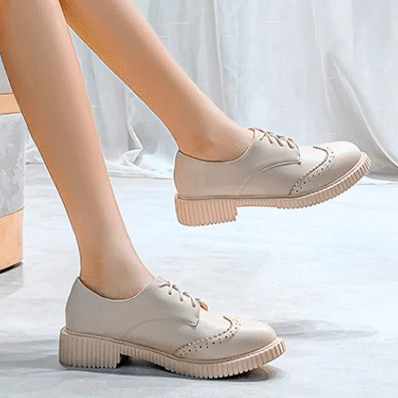 Wowen Flat Shoes Pattern Round Toe Lace Up Pu Leather Shallow Ladies Casual Thick Bottom Autumn Female Fashion footwear 2021 New
Wowen Flat Shoes Pattern Round Toe Lace Up Pu Leather Shallow Ladies Casual Thick Bottom Autumn Female Fashion footwear 2021 New