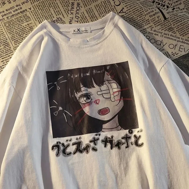 Japanese street student Harajuku fun kawaii casual top Ulzzang retro loose summer women's T-shirt Cute print cotton diary tshirt
Japanese street student Harajuku fun kawaii casual top Ulzzang retro loose summer women's T-shirt Cute print cotton diary tshirt