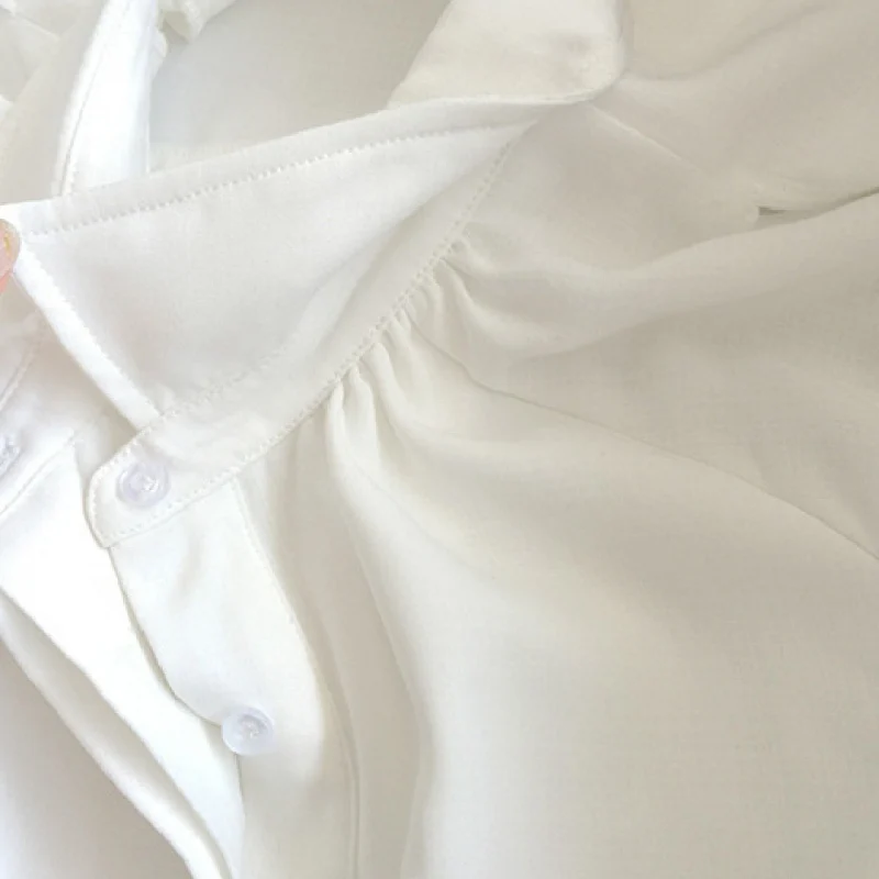 Women Tops Casual Loose White Blouse Shirt Blusas Solid Color Bow Tie Sleeve Top Spring Summer Female Shirt
Women Tops Casual Loose White Blouse Shirt Blusas Solid Color Bow Tie Sleeve Top Spring Summer Female Shirt