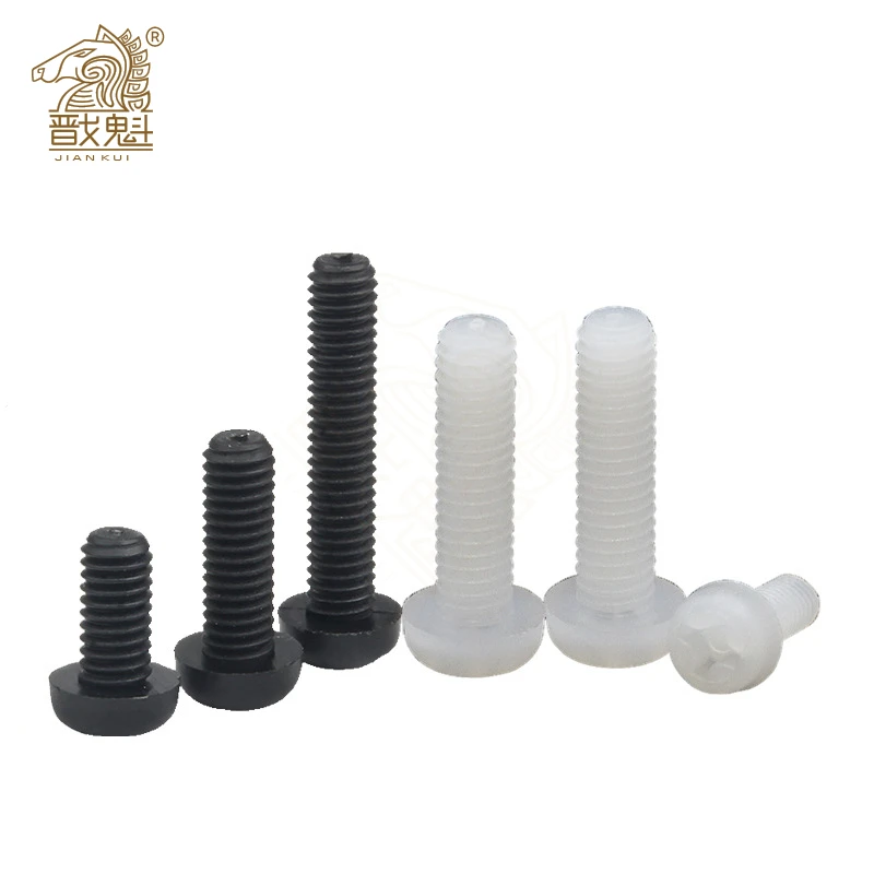 10-50pcs nylon screw M2 M2.5 M3 M4 M5 M6 M8 white or black Nylon Plastic insulation Phillips Cross Recessed round pan Head Screw
10-50pcs nylon screw M2 M2.5 M3 M4 M5 M6 M8 white or black Nylon Plastic insulation Phillips Cross Recessed round pan Head Screw