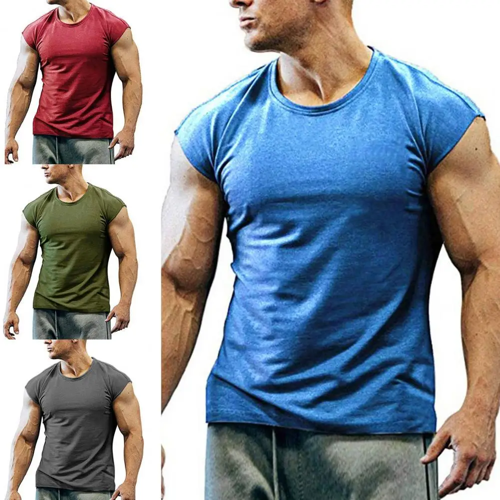 New 2021 Vest Men T-shirt Solid Color Breathable Summer Round Neck Sleeveless Top for Fitness sports sleeveless shirt top
New 2021 Vest Men T-shirt Solid Color Breathable Summer Round Neck Sleeveless Top for Fitness sports sleeveless shirt top