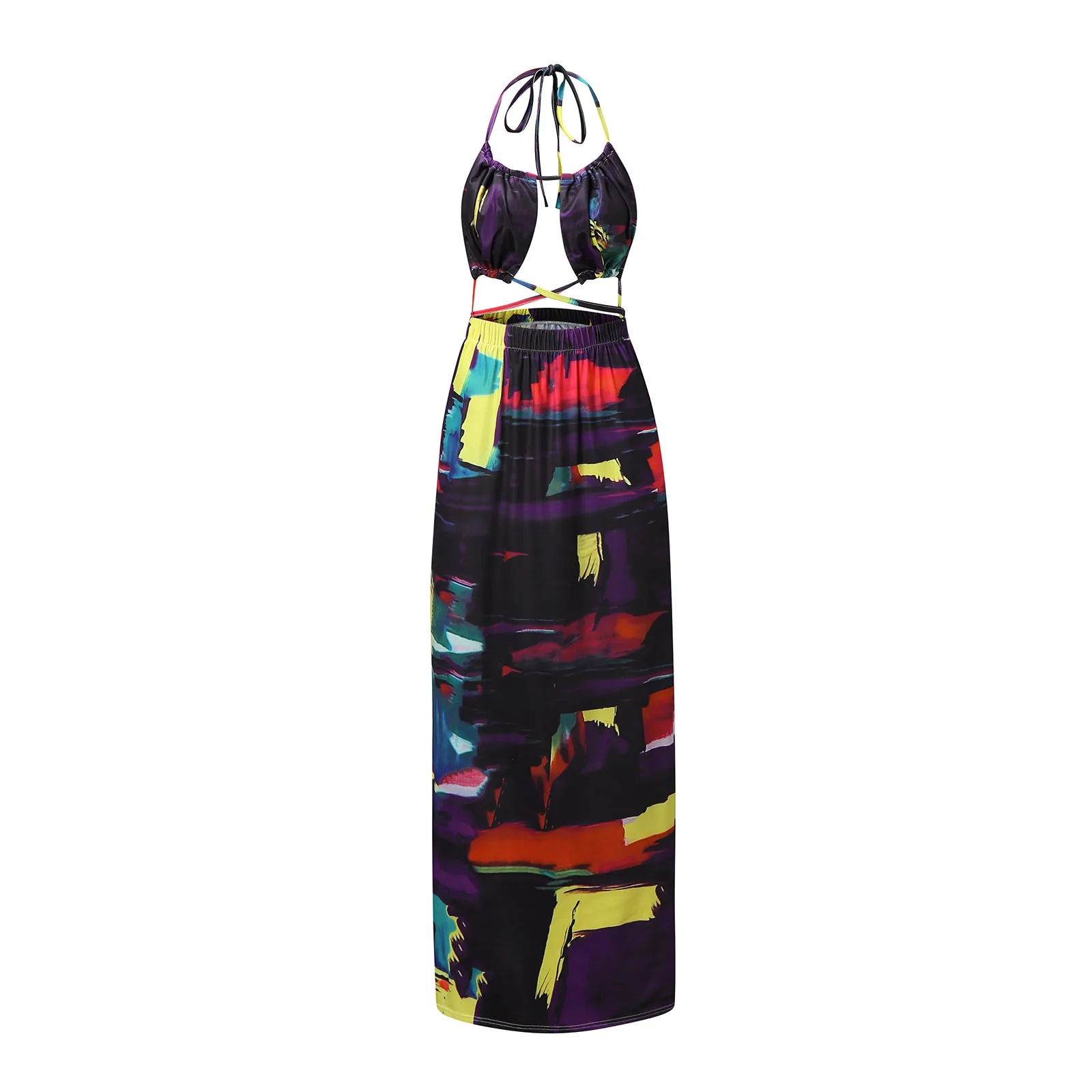 40# Hollow Out Floral Print Long Dress Boho Casual V-neck Camisole Dresses For Women 2021 Sheath Wrap Hip Summer Dress
40# Hollow Out Floral Print Long Dress Boho Casual V-neck Camisole Dresses For Women 2021 Sheath Wrap Hip Summer Dress
