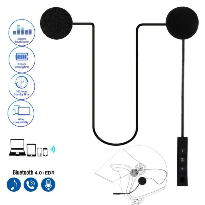 Беспроводной мотоциклетный шлем Bluetooth 4 0 гарнитура HiFi динамик Handsfree Интерком |