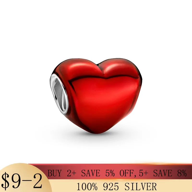 Hot Sale New 925 Sterling Silver Metallic Red Enamel Heart Charm Beads fit Original Pandora Bracelet Charms Silver 925 Jewelry
Hot Sale New 925 Sterling Silver Metallic Red Enamel Heart Charm Beads fit Original Pandora Bracelet Charms Silver 925 Jewelry