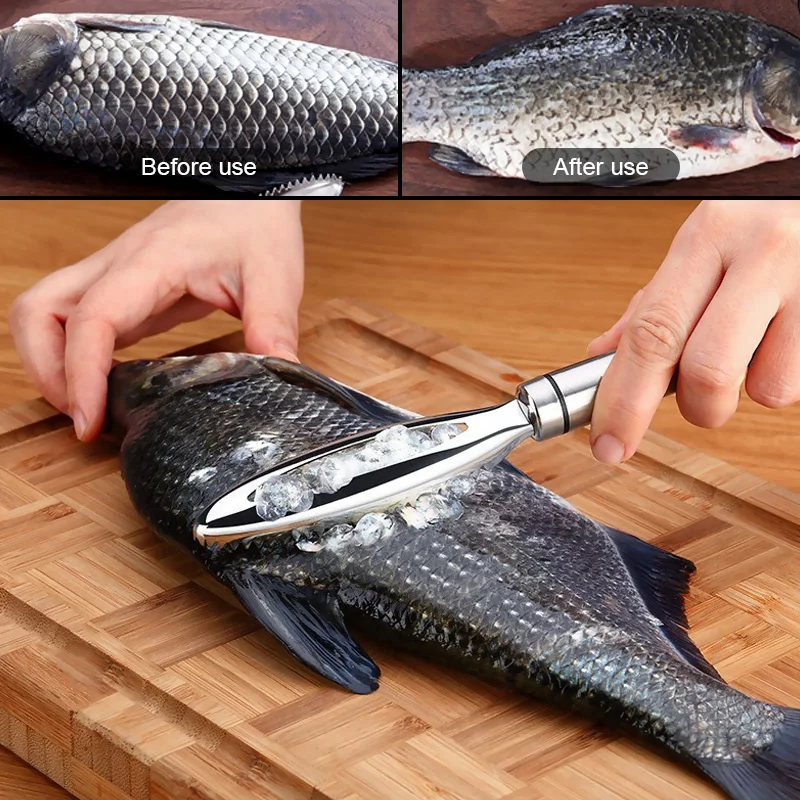 Efficient Stainless Fish Scales Scraping Graters Fish Skin Brush Fast Remove Scraper Planer Kitchen Cooking Tools Dropshipping
Efficient Stainless Fish Scales Scraping Graters Fish Skin Brush Fast Remove Scraper Planer Kitchen Cooking Tools Dropshipping