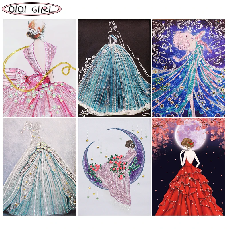 QIQI Girl 5D Partial diamond paint embroidery crystal mosaic art painting girl wedding creativ gift DIY hobby rhinestone picture
QIQI Girl 5D Partial diamond paint embroidery crystal mosaic art painting girl wedding creativ gift DIY hobby rhinestone picture