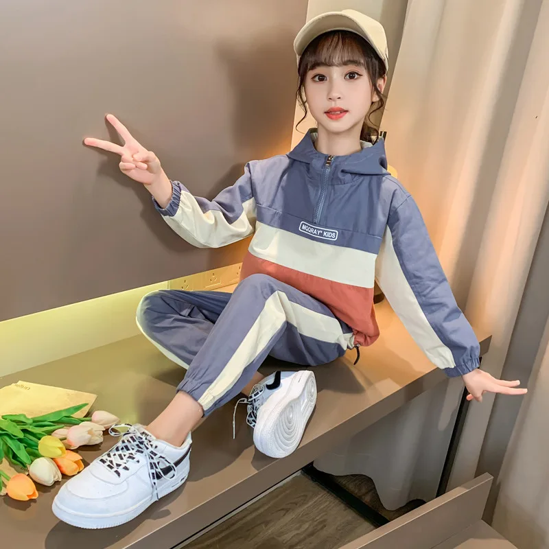 Teenage Girls Clothes Autumn Kids Hooded Color Matching Tops+Pants 2Pcs Sets Children Tracksuit Girl Clothing Sport Suit
Teenage Girls Clothes Autumn Kids Hooded Color Matching Tops+Pants 2Pcs Sets Children Tracksuit Girl Clothing Sport Suit