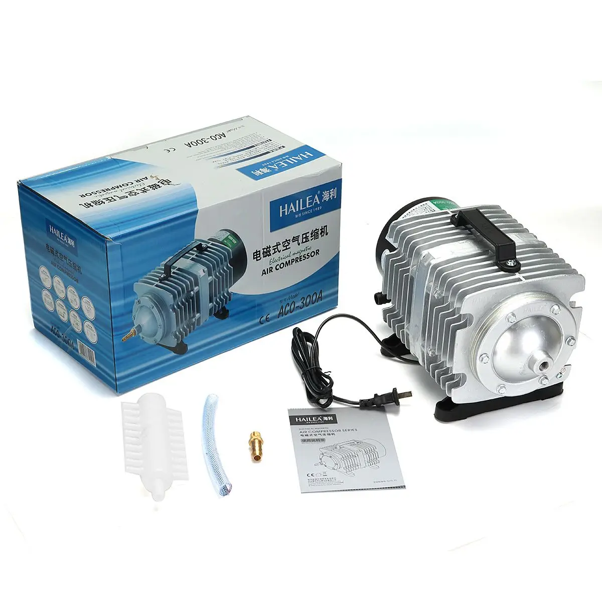 300W AC 220V 240L/min Air Compressor ACO-300A 0.04Mpa Electromagnetic Aquarium Pump Oxygen Aquarium Fish Pond Compressor
300W AC 220V 240L/min Air Compressor ACO-300A 0.04Mpa Electromagnetic Aquarium Pump Oxygen Aquarium Fish Pond Compressor
