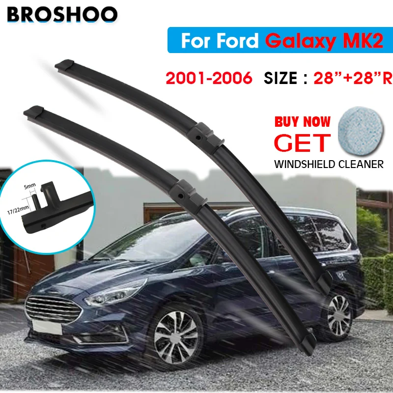 Щетка стеклоочистителя автомобиля для Ford Galaxy MK2 28 "+ 28" R 2001-2006 Авто Стеклоочистители для лобового стекла лезвия для мытья окон подходят для бо... 
Щетка стеклоочистителя автомобиля для Ford Galaxy MK2 28 "+ 28" R 2001-2006 Авто Стеклоочистители для лобового стекла лезвия для мытья окон подходят для бо...