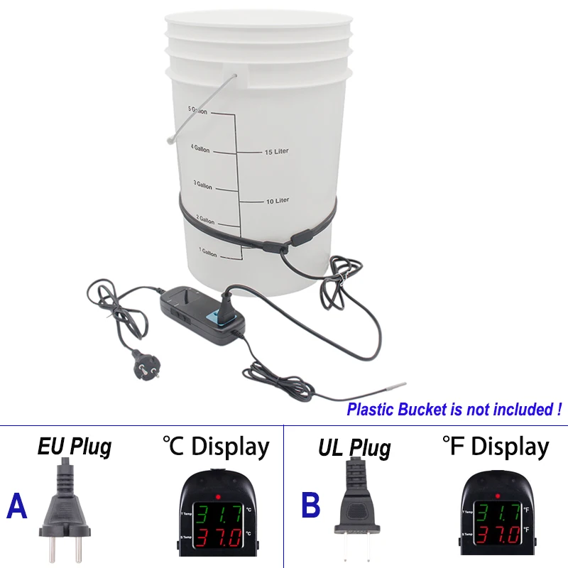 Homebrew Fermentation Temperature Controller + Brew Heating Belt for Beer Wine Spirits 25Watt 220V/110V EU/US Plug
Homebrew Fermentation Temperature Controller + Brew Heating Belt for Beer Wine Spirits 25Watt 220V/110V EU/US Plug