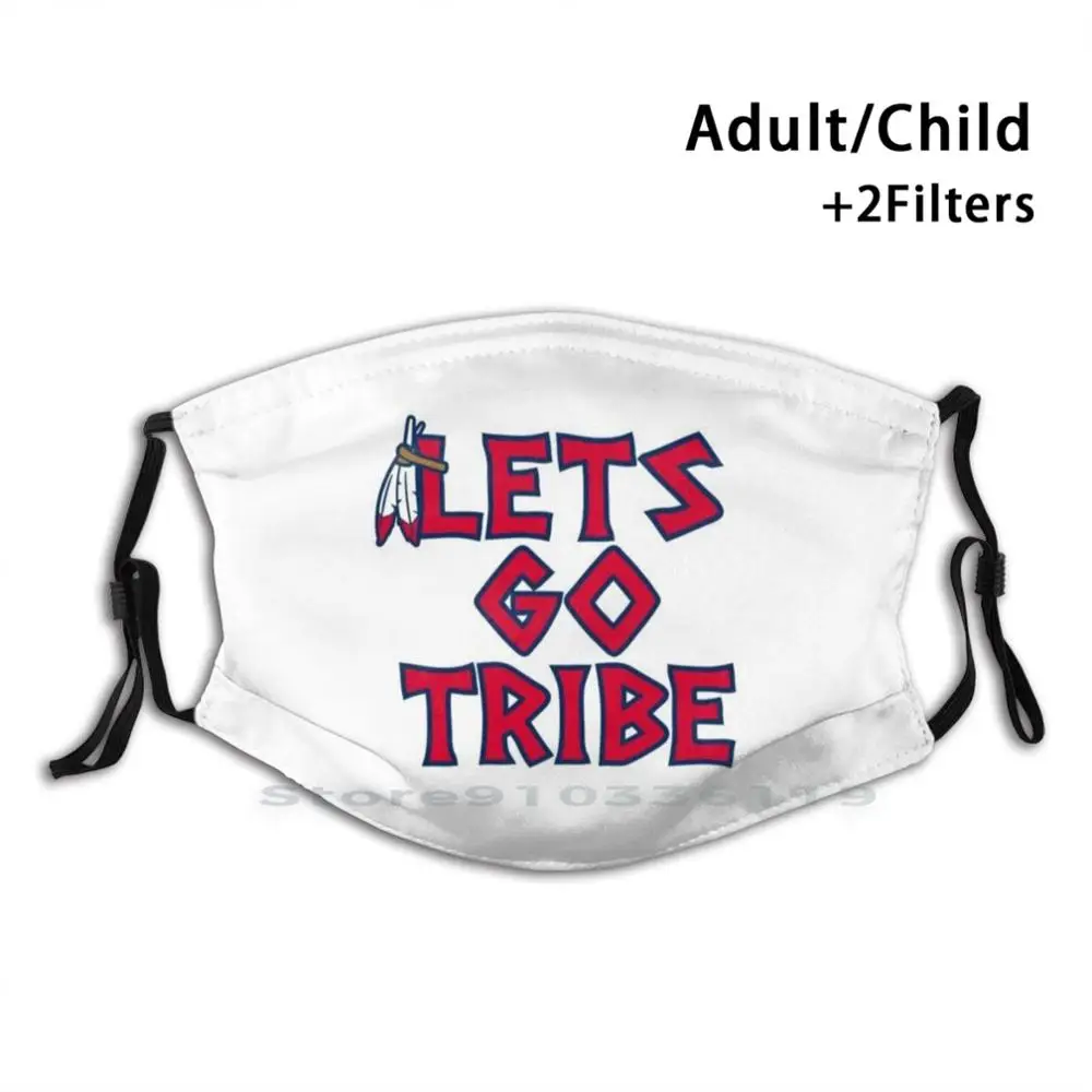 Lets Go Tribe - White Reusable Mouth Face Mask With Filters Kids Indians Vintage Retro Baseball Indians Chief Wahoo Francisco
Lets Go Tribe - White Reusable Mouth Face Mask With Filters Kids Indians Vintage Retro Baseball Indians Chief Wahoo Francisco