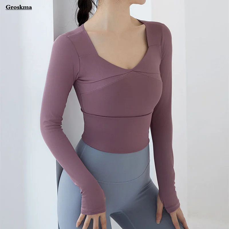 Новейшая Женская футболка для йоги с нагрудной подушечкой и длинным рукавом, тренировочная спортивная одежда, топы, одежда для тренажерног...
Новейшая Женская футболка для йоги с нагрудной подушечкой и длинным рукавом, тренировочная спортивная одежда, топы, одежда для тренажерног...