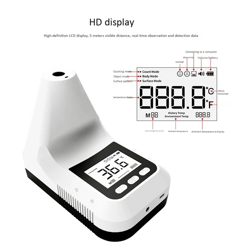 K3Pro Non-Contact High-Precision Electronic Thermometer Shopping Mall Infrared Thermometer Detector 
K3Pro Non-Contact High-Precision Electronic Thermometer Shopping Mall Infrared Thermometer Detector