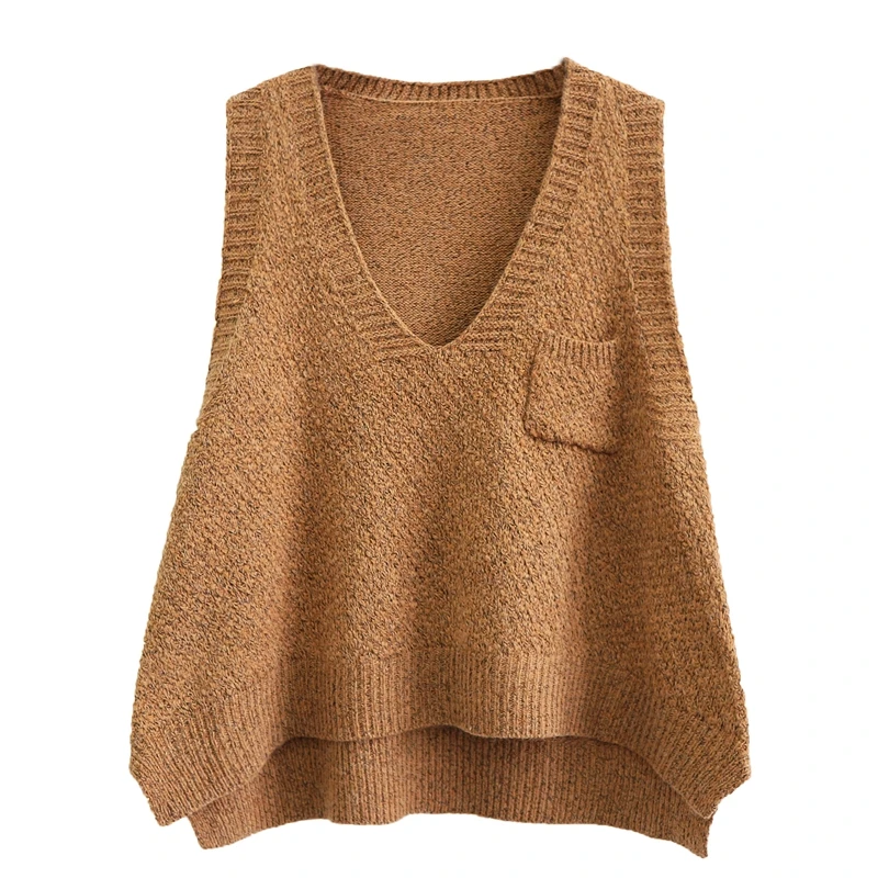 2019 New Women vintage Short Knitting Sweater Korean Version Loose V-Neck Sleeveless Pullover vest Female cc956 | Женская одежда