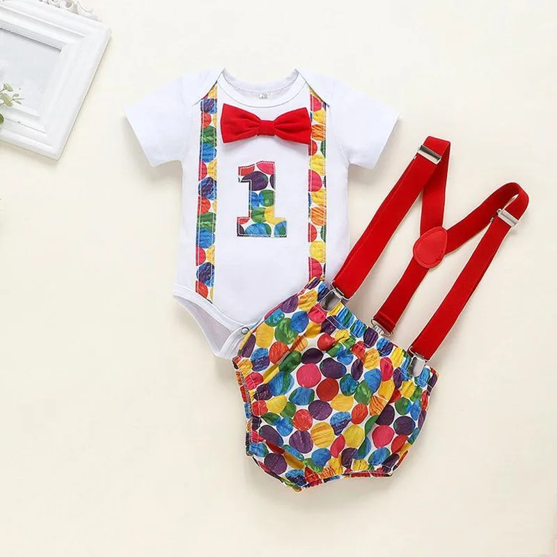 Baby Rompers Boy Clothes Suit Summer New Cartoon Figure Bowknot Short-Sleeved Bodysuit +Strap Pants Newborn Girls Clothing
Baby Rompers Boy Clothes Suit Summer New Cartoon Figure Bowknot Short-Sleeved Bodysuit +Strap Pants Newborn Girls Clothing