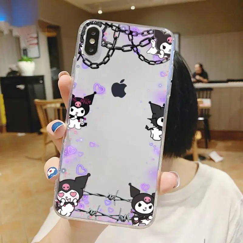 Hot Cute cartoon Kuromi Phone Case Transparent soft For iphone 5 5s 5c se 6 6s 7 8 11 12 plus mini x xs xr pro max
Hot Cute cartoon Kuromi Phone Case Transparent soft For iphone 5 5s 5c se 6 6s 7 8 11 12 plus mini x xs xr pro max