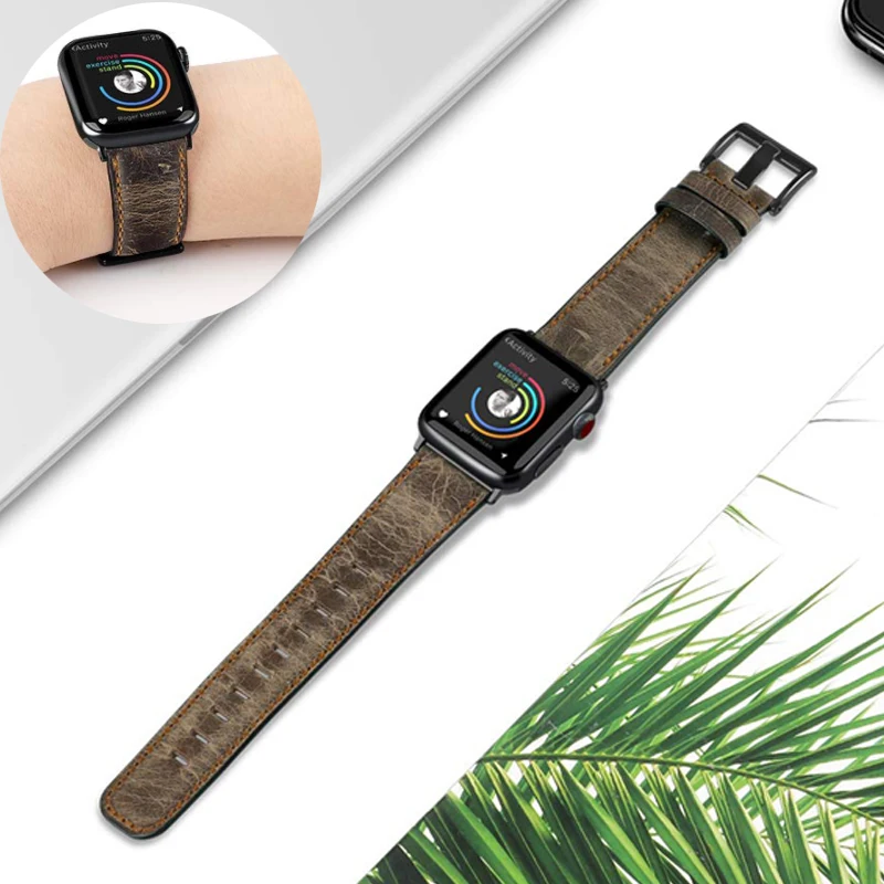 Retro Genuine Leather Band for Apple Watch 6 4 5 44mm 40mm 42mm 38mm iwatch strap series 6/5/4/3/2/1 bracelet Accessories 
Retro Genuine Leather Band for Apple Watch 6 4 5 44mm 40mm 42mm 38mm iwatch strap series 6/5/4/3/2/1 bracelet Accessories
