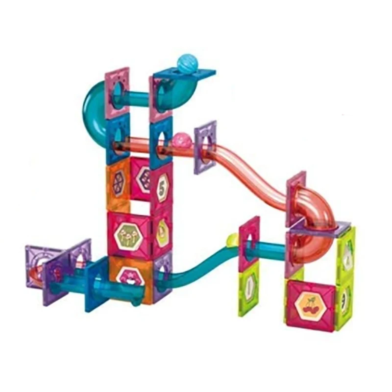 Magnetic Tiles 77Pcs Pipe Magnetic Blocks for Kid 3D Magnetic Building Blocks Tiles Set with 8 Colored Marbles STEM Toy
Magnetic Tiles 77Pcs Pipe Magnetic Blocks for Kid 3D Magnetic Building Blocks Tiles Set with 8 Colored Marbles STEM Toy