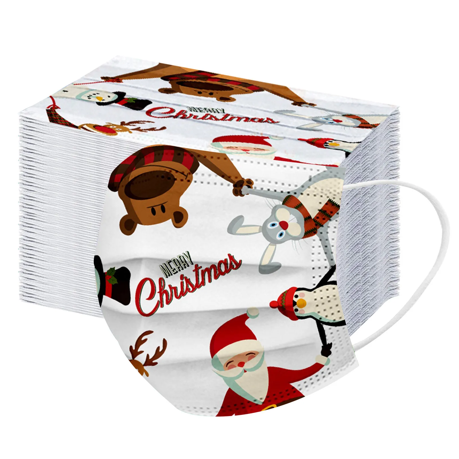 10/20/30/50/100pcs Christmas Adult Disposable Face Mask High-quality Santa Claus Printed Mask Xmas Pattern Face Mask Mascaras
10/20/30/50/100pcs Christmas Adult Disposable Face Mask High-quality Santa Claus Printed Mask Xmas Pattern Face Mask Mascaras