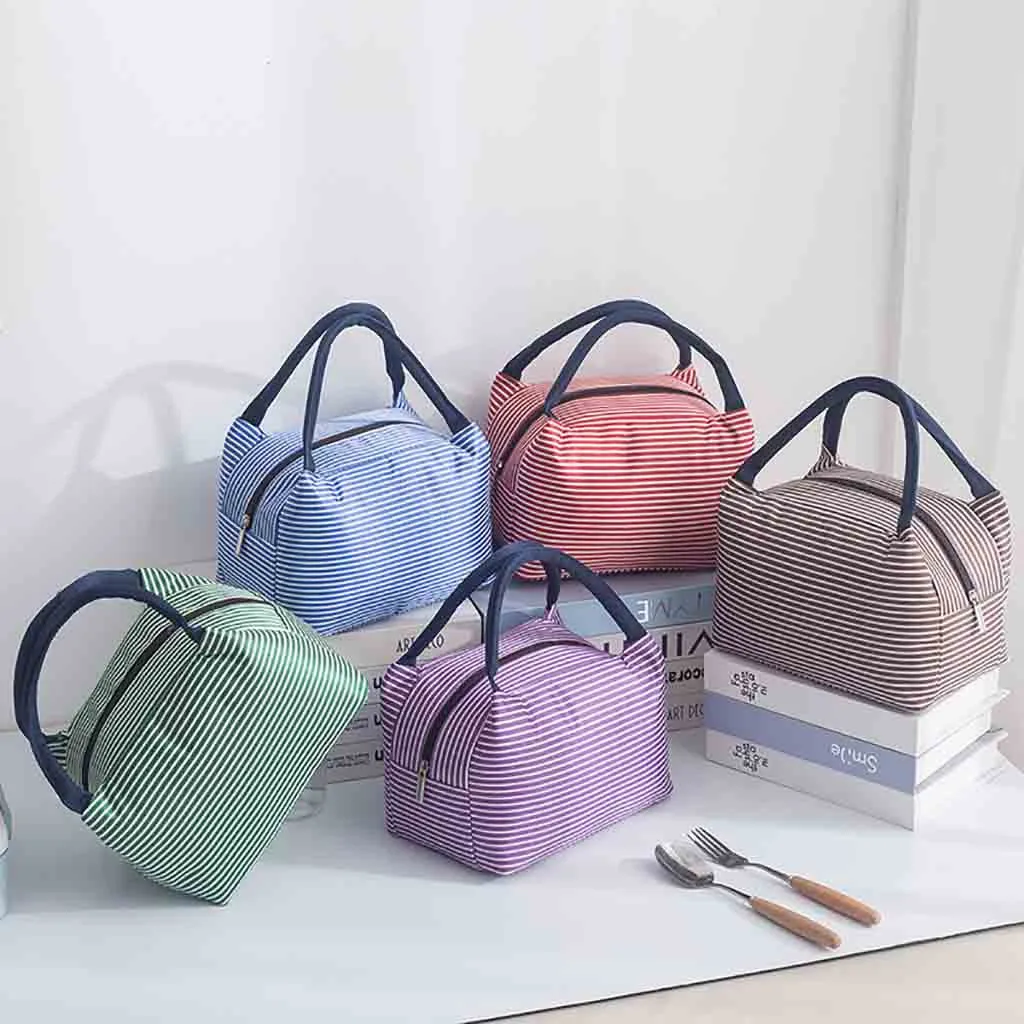 Portable Lunch Bag Insulated Thermal Food Storage Bags 2019 New Striped Travel Bento Box Student Food Bags Material Escolar
Portable Lunch Bag Insulated Thermal Food Storage Bags 2019 New Striped Travel Bento Box Student Food Bags Material Escolar