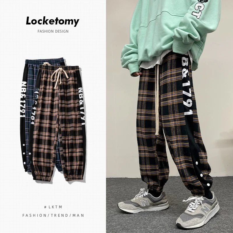 Men's Casual Pants Plaid Print Sweatpants Loose Couple Sports Casual Pants Fashion Street All-match Pants S-2XLштаны мужские 
Men's Casual Pants Plaid Print Sweatpants Loose Couple Sports Casual Pants Fashion Street All-match Pants S-2XLштаны мужские