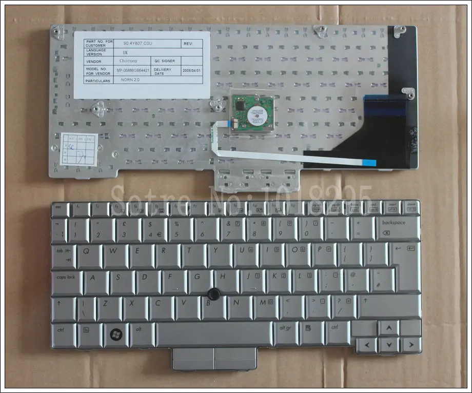 NEW UK Laptop keyboard for HP Compaq 2710 2710P EliteBook 2730 2730P UK silver Version keyboard
NEW UK Laptop keyboard for HP Compaq 2710 2710P EliteBook 2730 2730P UK silver Version keyboard