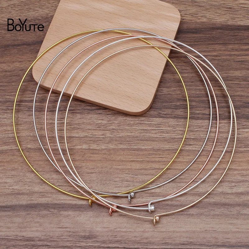 

BoYuTe (10 Pieces/Lot) 130*1.2MM Metal Brass Collar Women Classic Choker Necklace Diy Handmade Jewelry Accessories