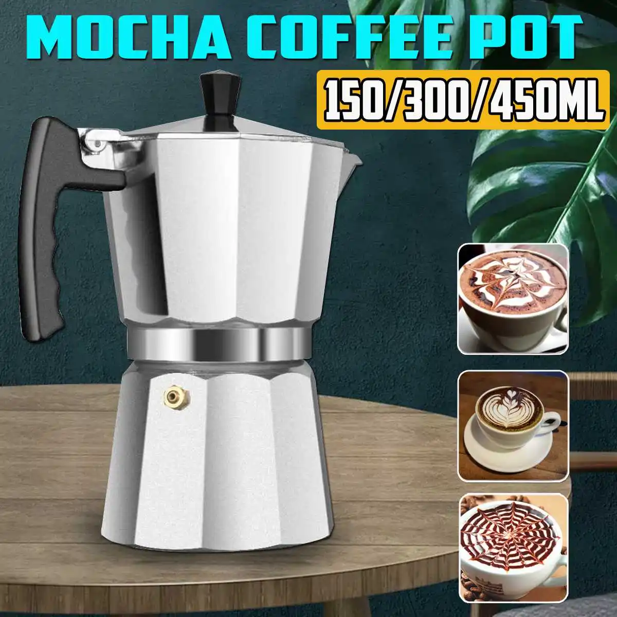 Coffee Maker Aluminum Mocha Espresso Percolator Pot Coffee Maker Moka Pot 3cup/6cup/9cup Stovetop Coffee Maker
Coffee Maker Aluminum Mocha Espresso Percolator Pot Coffee Maker Moka Pot 3cup/6cup/9cup Stovetop Coffee Maker