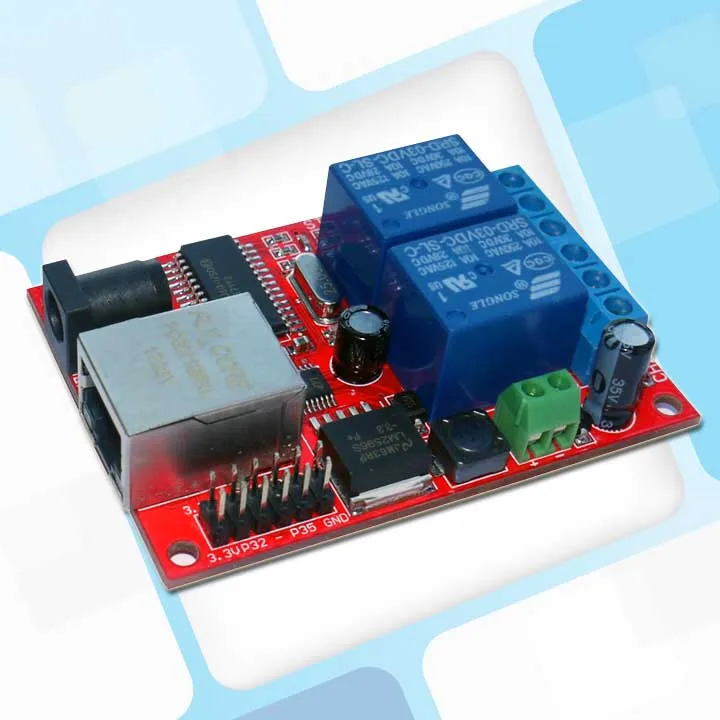 2 канальная плата управления реле Ethernet с 6DI pin порты Управления задержкой сети TCP UDP