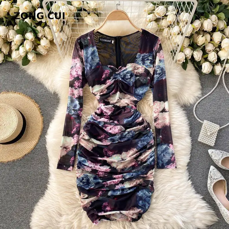 2020 women's new women's Lace Waist Long sleeve dress women's knee length office women's tie dye printed pleated tights dress
2020 women's new women's Lace Waist Long sleeve dress women's knee length office women's tie dye printed pleated tights dress