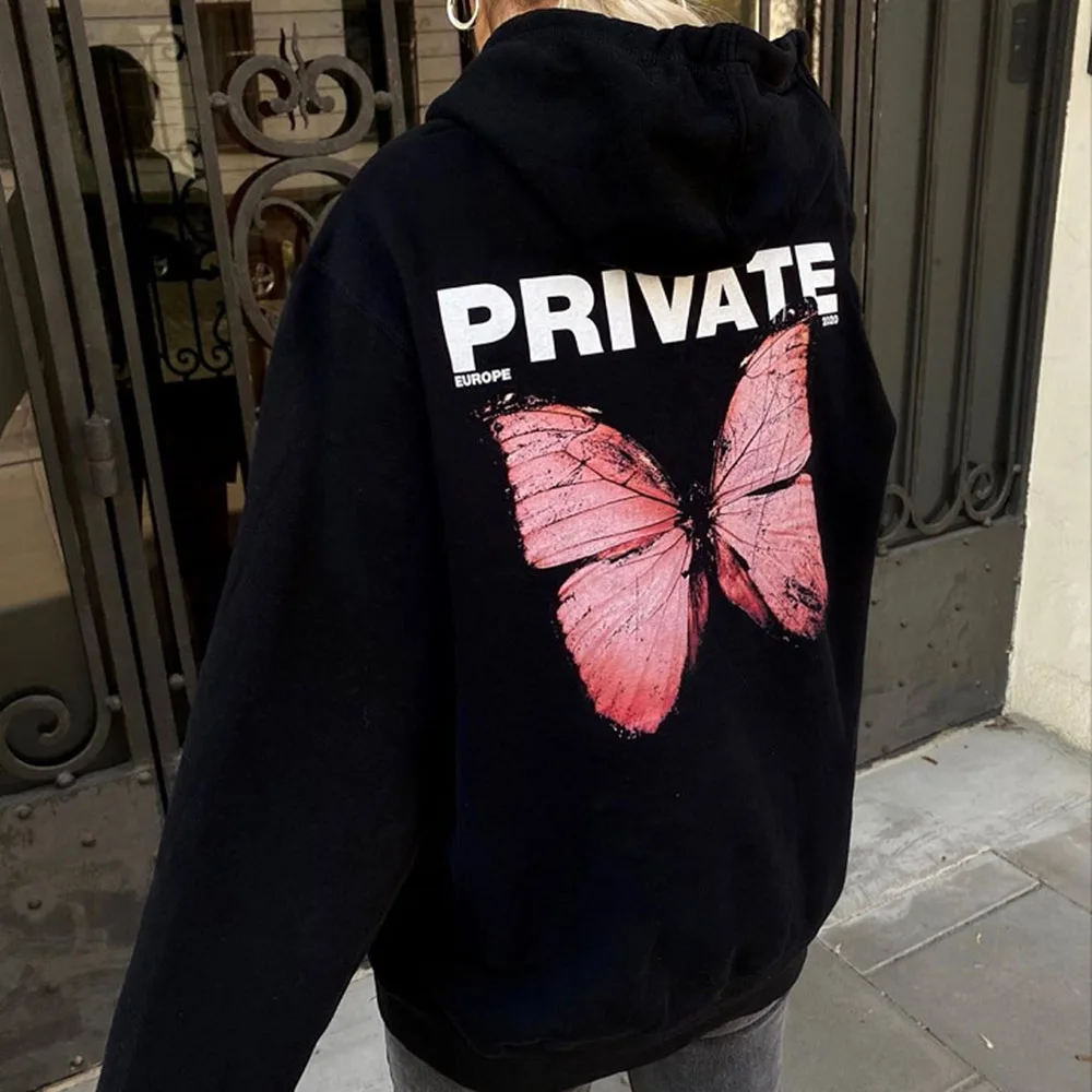 Women's 2021 Autumn New Long-sleeved Butterfly Tie-dye Printing Solid Color High Street Hoodie Loose Casual Western Style
Women's 2021 Autumn New Long-sleeved Butterfly Tie-dye Printing Solid Color High Street Hoodie Loose Casual Western Style