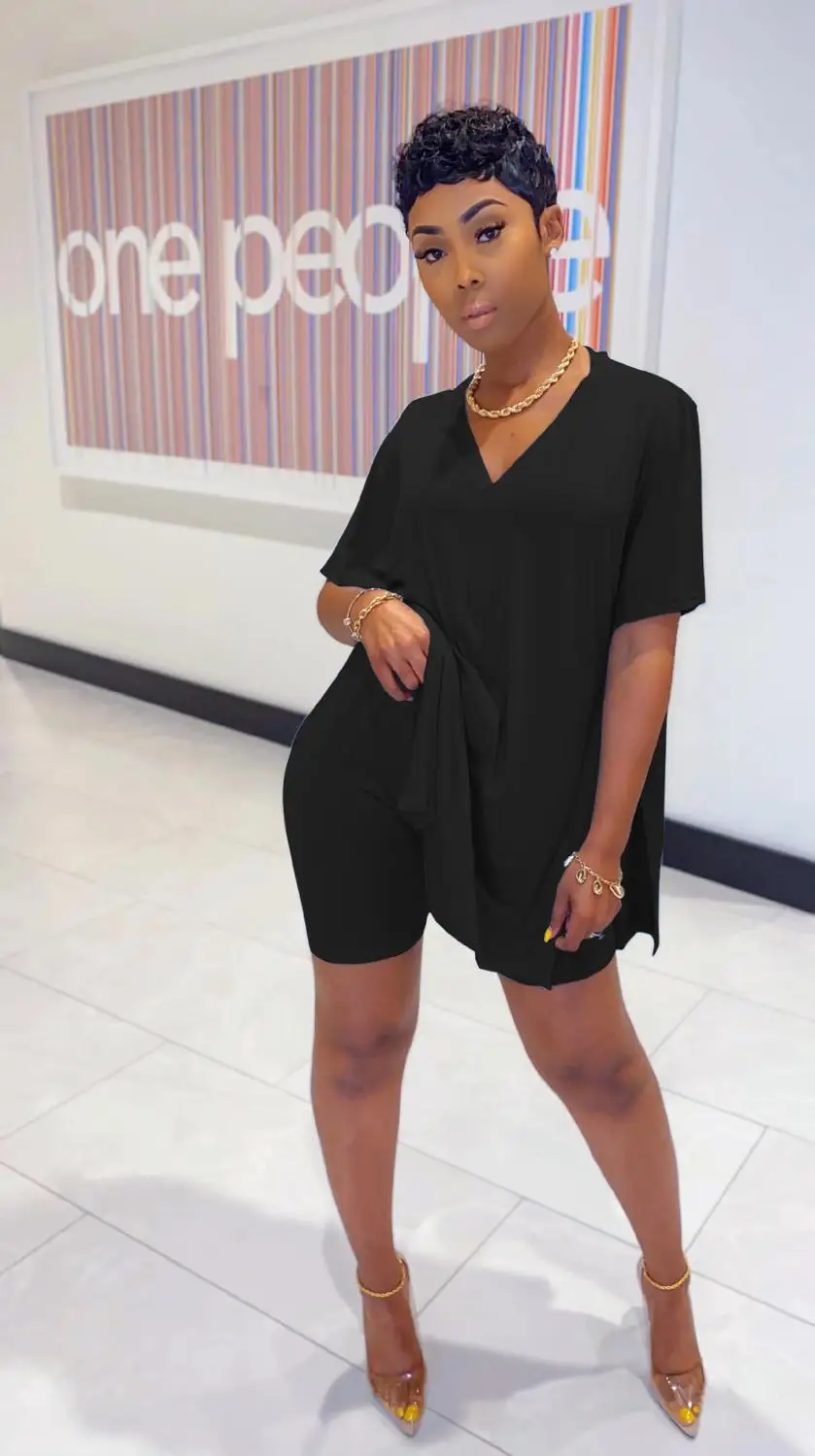 Split T-Shirt Shorts Sports Two-Piece Suit For Women Casual Loose Cotton Short SleeveT Shirt Dress Summer Beach Coat Clothing
Split T-Shirt Shorts Sports Two-Piece Suit For Women Casual Loose Cotton Short SleeveT Shirt Dress Summer Beach Coat Clothing